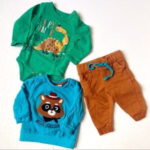Mix & match baby boy clothing lot, 6 mos